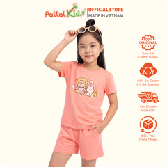 Đồ Bộ Đùi Cơ Bản Cotton Mỹ Bé Gái Cao Cấp - 025 2144 - Size 11