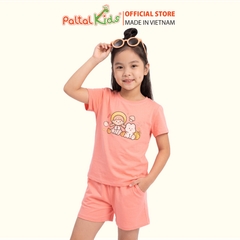 Đồ Bộ Đùi Cơ Bản Cotton Mỹ Bé Gái Cao Cấp - 025 2144 - Size 11