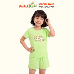 Đồ Bộ Đùi Cơ Bản Cotton Mỹ Bé Gái Cao Cấp - 025 2144 - Size 11