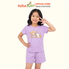 Đồ Bộ Đùi Cơ Bản Cotton Mỹ Bé Gái Cao Cấp - 025 2144 - Size 11