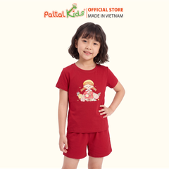 Đồ Bộ Đùi Cơ Bản Cotton Mỹ Bé Gái Cao Cấp - 025 2145 - Size 11