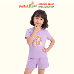 Đồ Bộ Đùi Cơ Bản Cotton Mỹ Bé Gái Cao Cấp - 025 2145 - Size 11