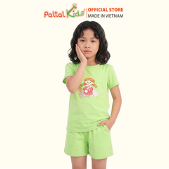 Đồ Bộ Đùi Cơ Bản Cotton Mỹ Bé Gái Cao Cấp - 025 2145 - Size 11
