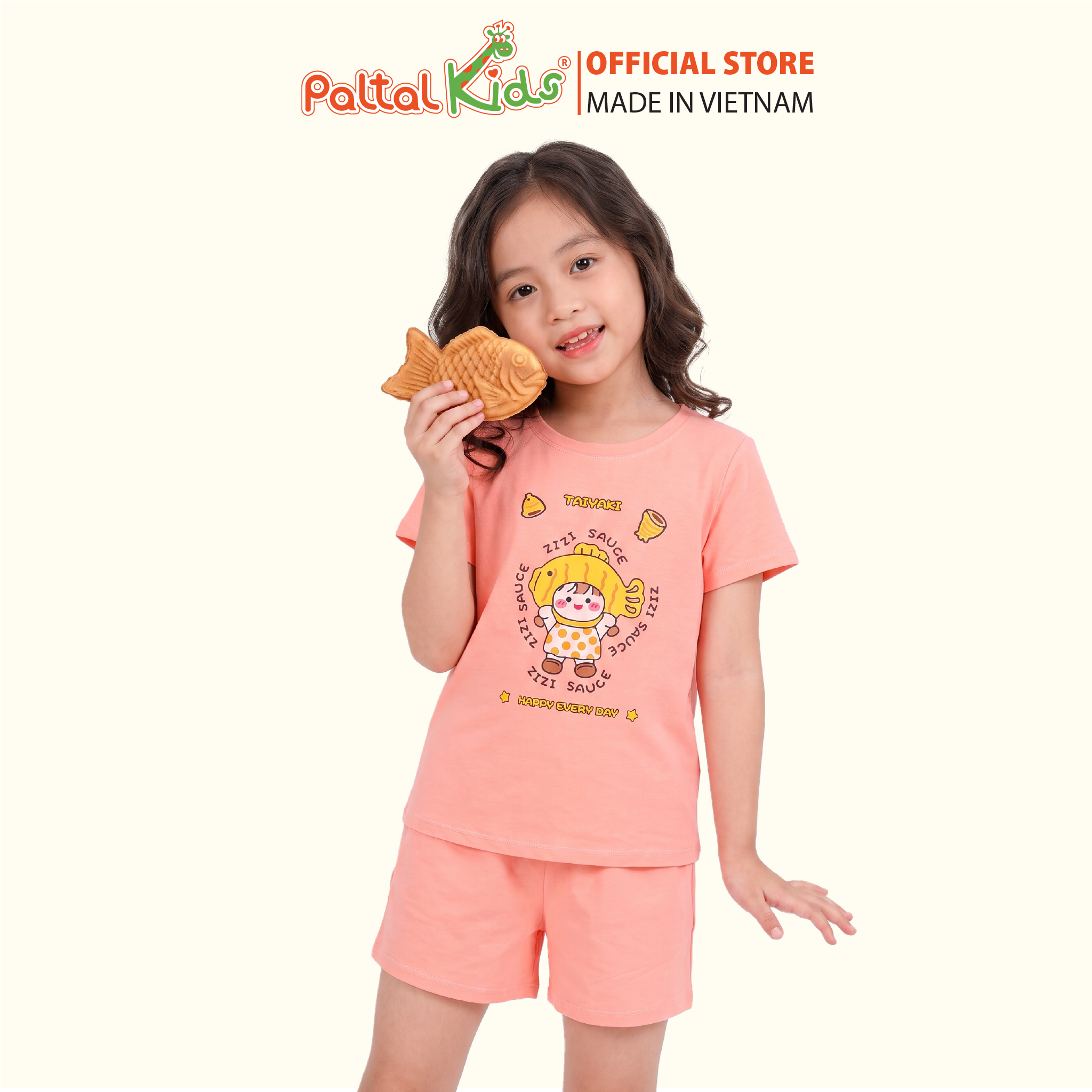 Đồ Bộ Đùi Cơ Bản Cotton Mỹ Bé Gái Cao Cấp - 025 2147 - Size 12