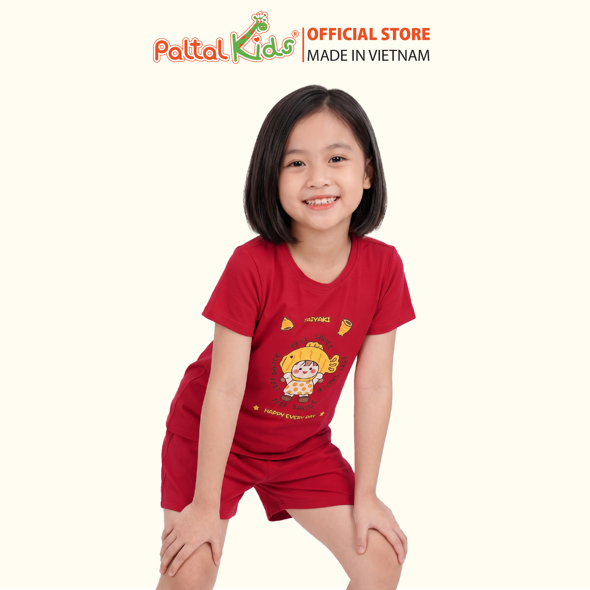 Đồ Bộ Đùi Cơ Bản Cotton Mỹ Bé Gái Cao Cấp - 025 2147 - Size 12