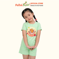 Đồ Bộ Đùi Cơ Bản Cotton Mỹ Bé Gái Cao Cấp - 025 2148 - Size 13