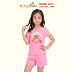 Đồ Bộ Đùi Cơ Bản Cotton Mỹ Bé Gái Cao Cấp - 025 2148 - Size 13
