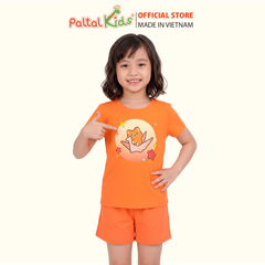 Đồ Bộ Đùi Cơ Bản Cotton Mỹ Bé Gái Cao Cấp - 025 2148 - Size 13
