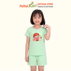 Đồ Bộ Đùi Cơ Bản Cotton Mỹ Bé Gái Cao Cấp - 025 2149 - Size 13