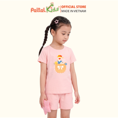 Đồ Bộ Đùi Cơ Bản Cotton Mỹ Bé Gái Cao Cấp - 025 2151 - Size 14