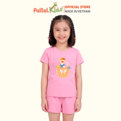 Đồ Bộ Đùi Cơ Bản Cotton Mỹ Bé Gái Cao Cấp - 025 2151 - Size 14