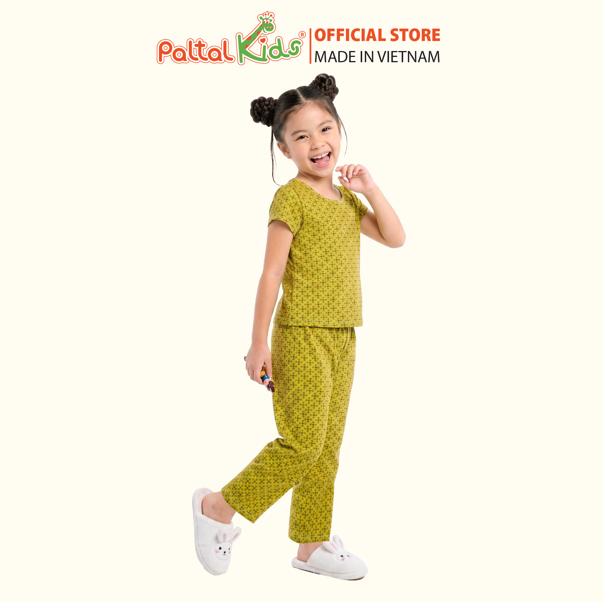 Đồ Bộ Dài Cotton Mỹ Họa Tiết Lập Thể Bé Gái Cao Cấp - 025 2157