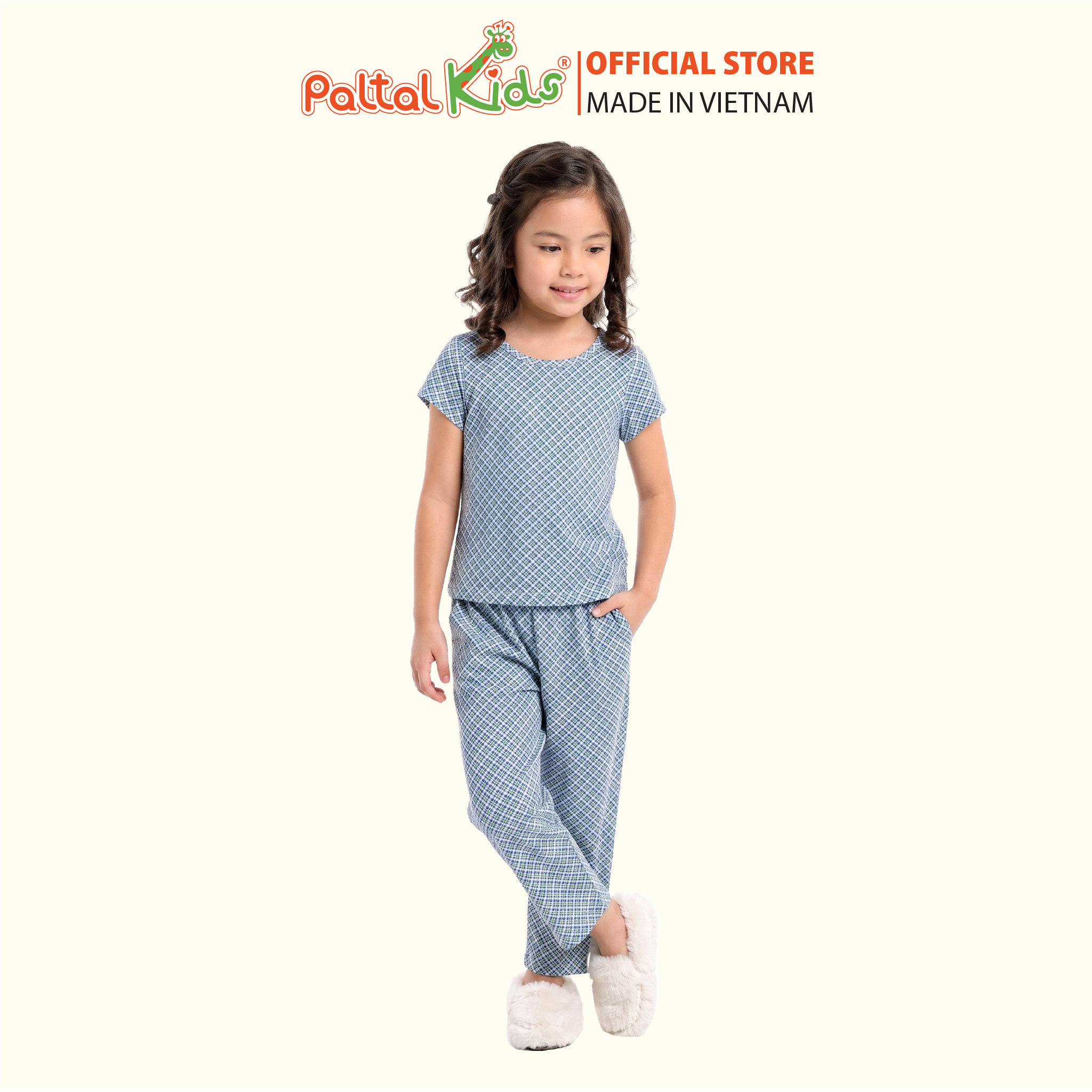 Đồ Bộ Dài Cotton Mỹ Họa Tiết Lập Thể Bé Gái Cao Cấp - 025 2157