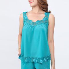 Set đồ bộ nữ kiểu quần lửng chất thun lạnh siêu bền không tay 014p 4173