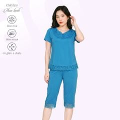 Set đồ bộ nữ kiểu quần lửng Tay Ngắn chất thun lạnh siêu bền 014p 7038