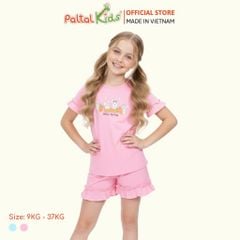 BST Mùa Xuân - Bộ Đùi Tay Ngắn Cotton Mỹ Bé Gái Cao Cấp - 025 5153
