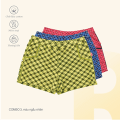 Combo 03 quần đùi chất cotton siêu mát 027p 9298