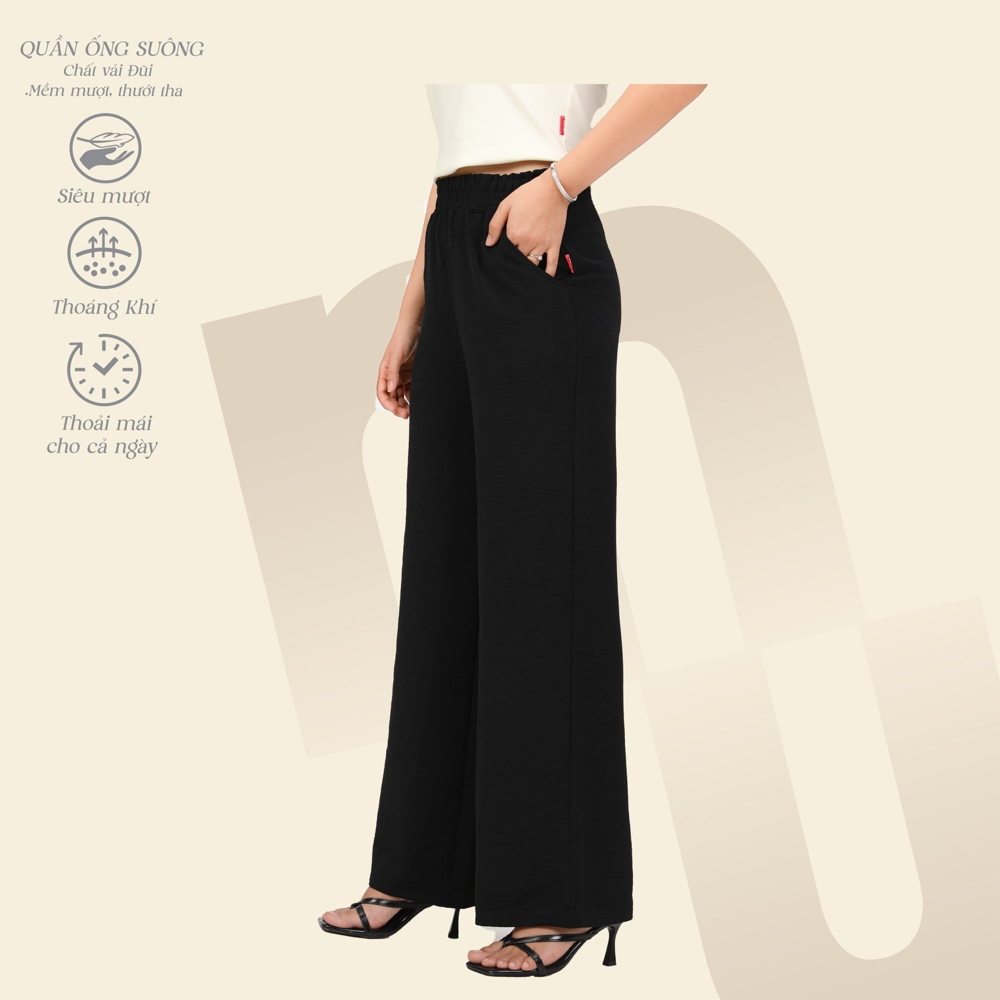 Quần dài Form Suông chất đũi 338p 8515