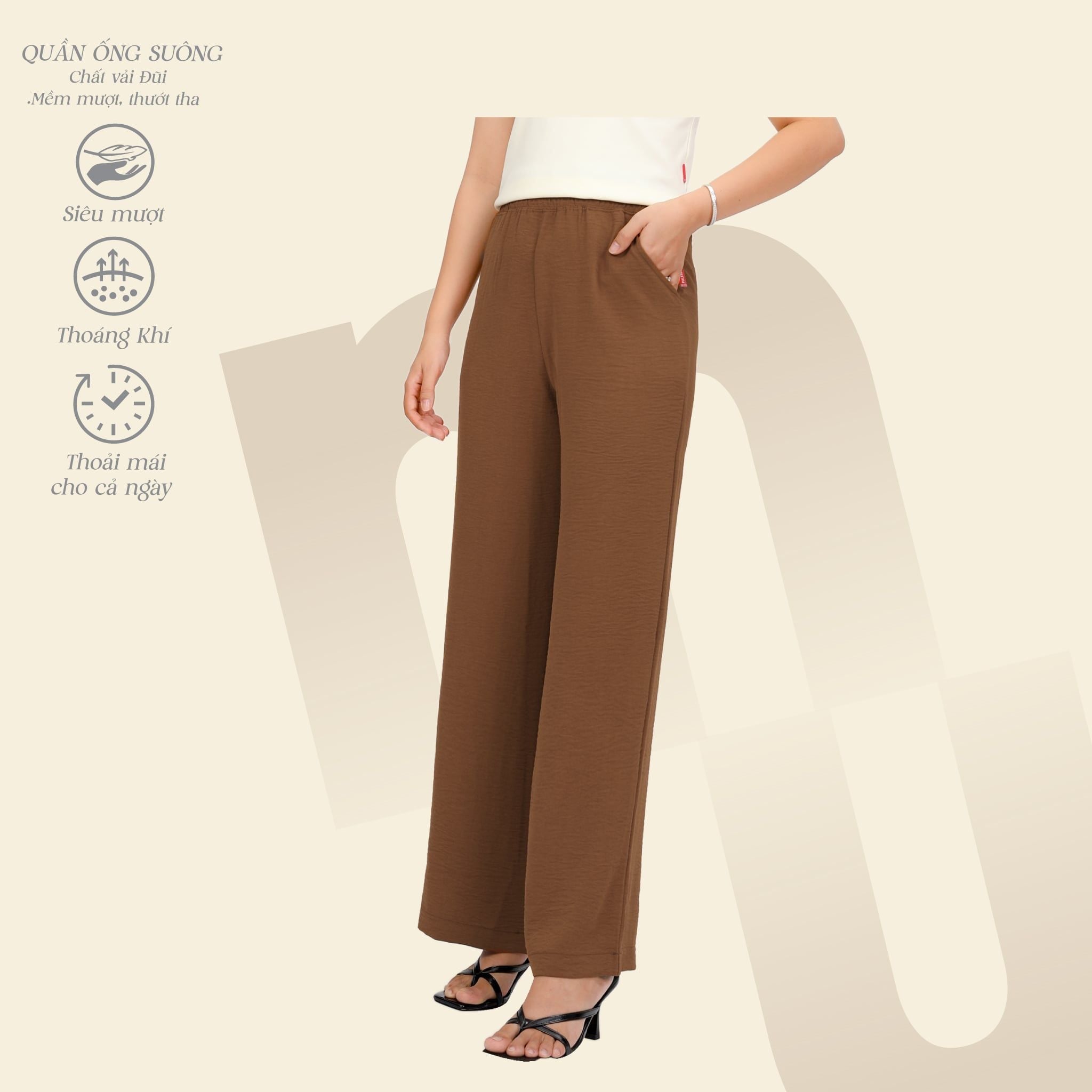 Quần dài Form Suông chất đũi 338p 8515