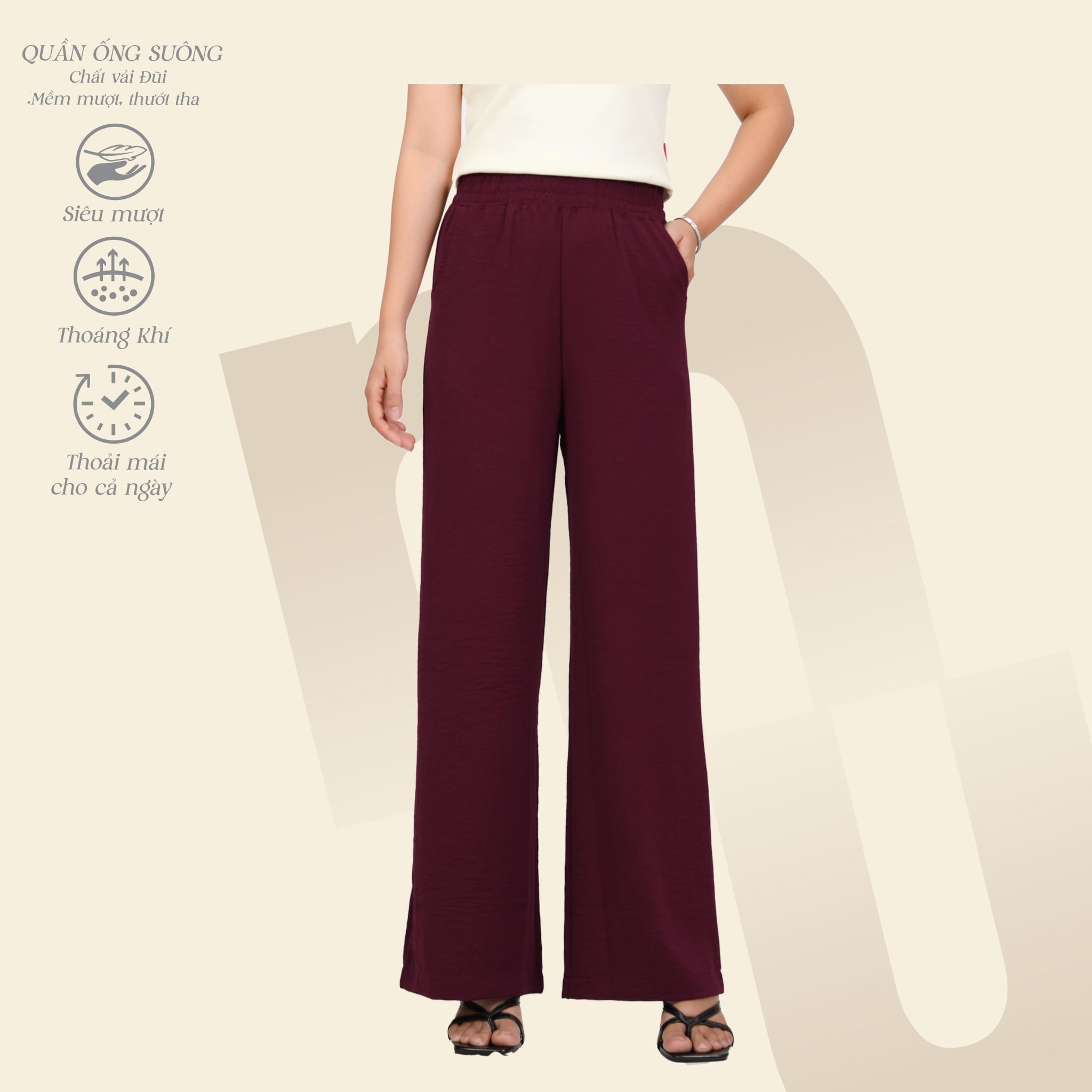 Quần dài Form Suông chất đũi 338p 8515