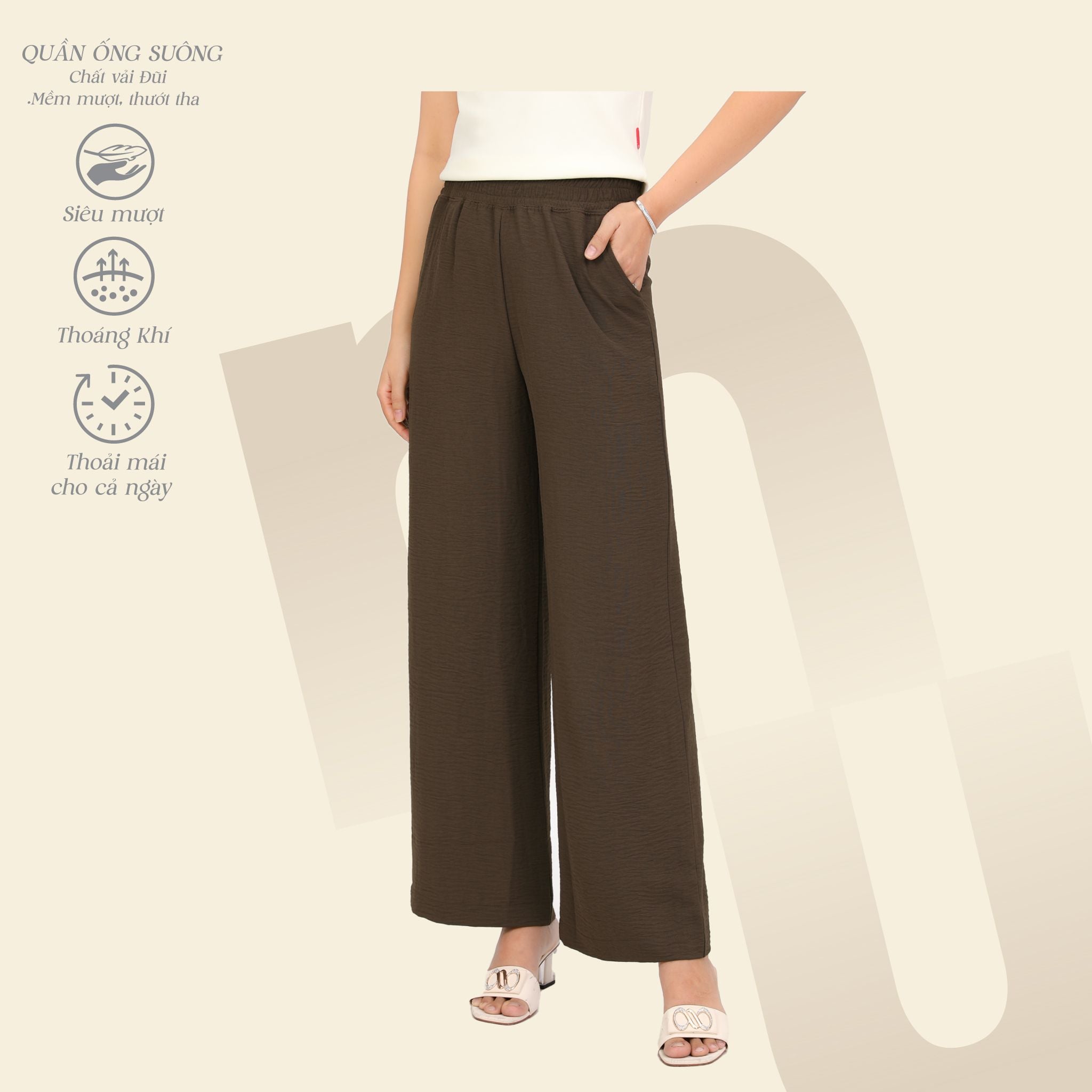 Quần dài Form Suông chất đũi 338p 8515