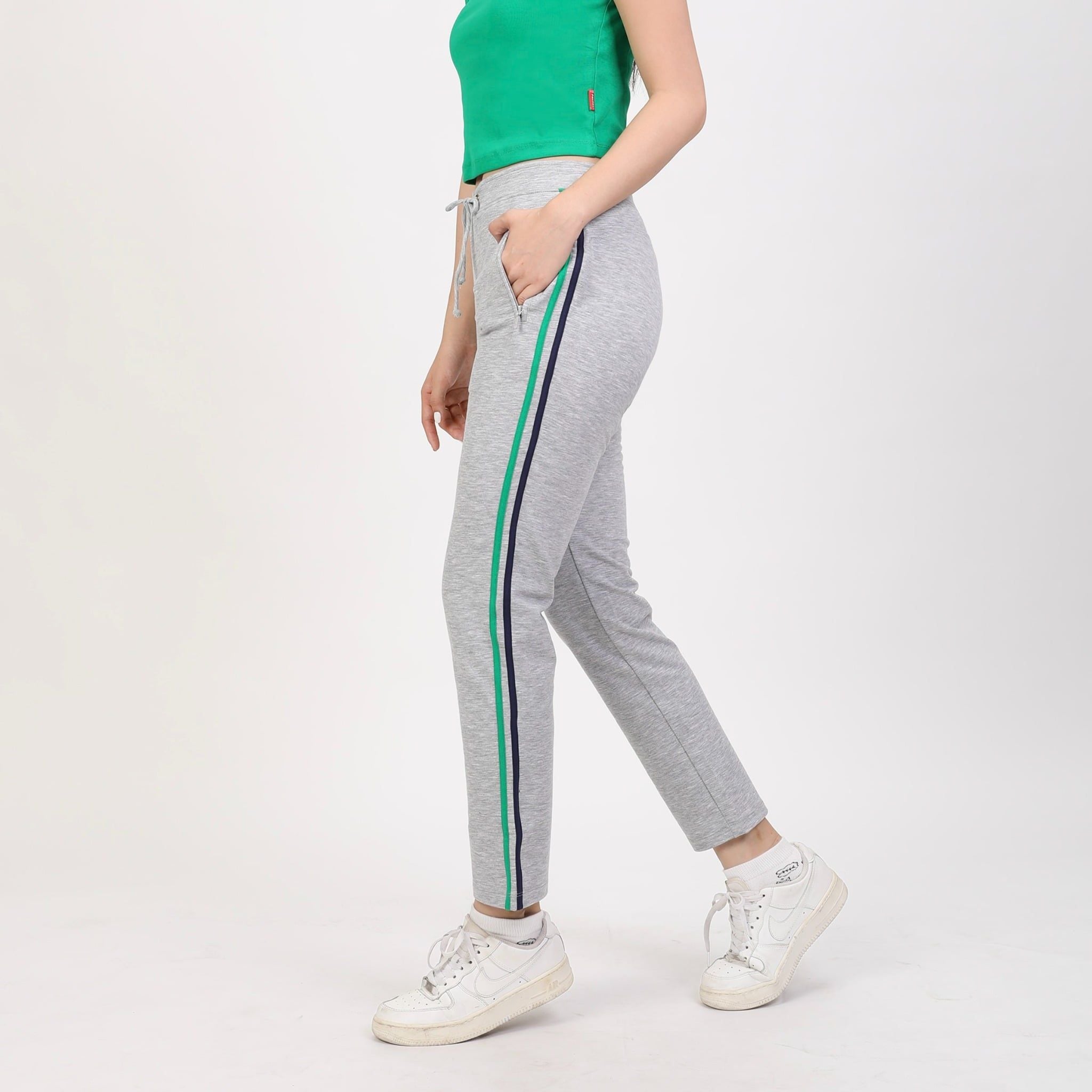 Quần thể thao nữ ống dài thun chất vảy cá cotton cvc mát 408p 8064