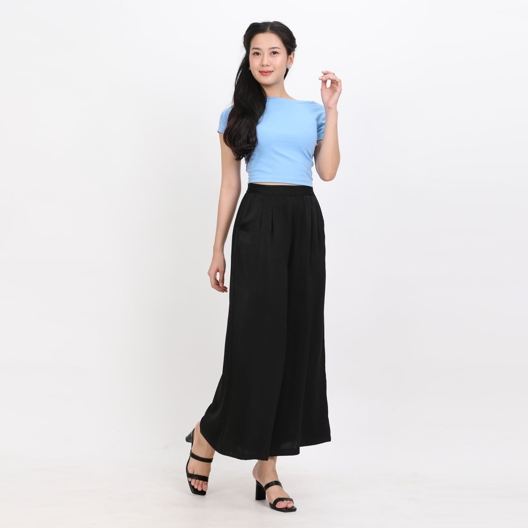 Quần dài nữ Ống Rộng Thời Trang chất lụa 588p 8524