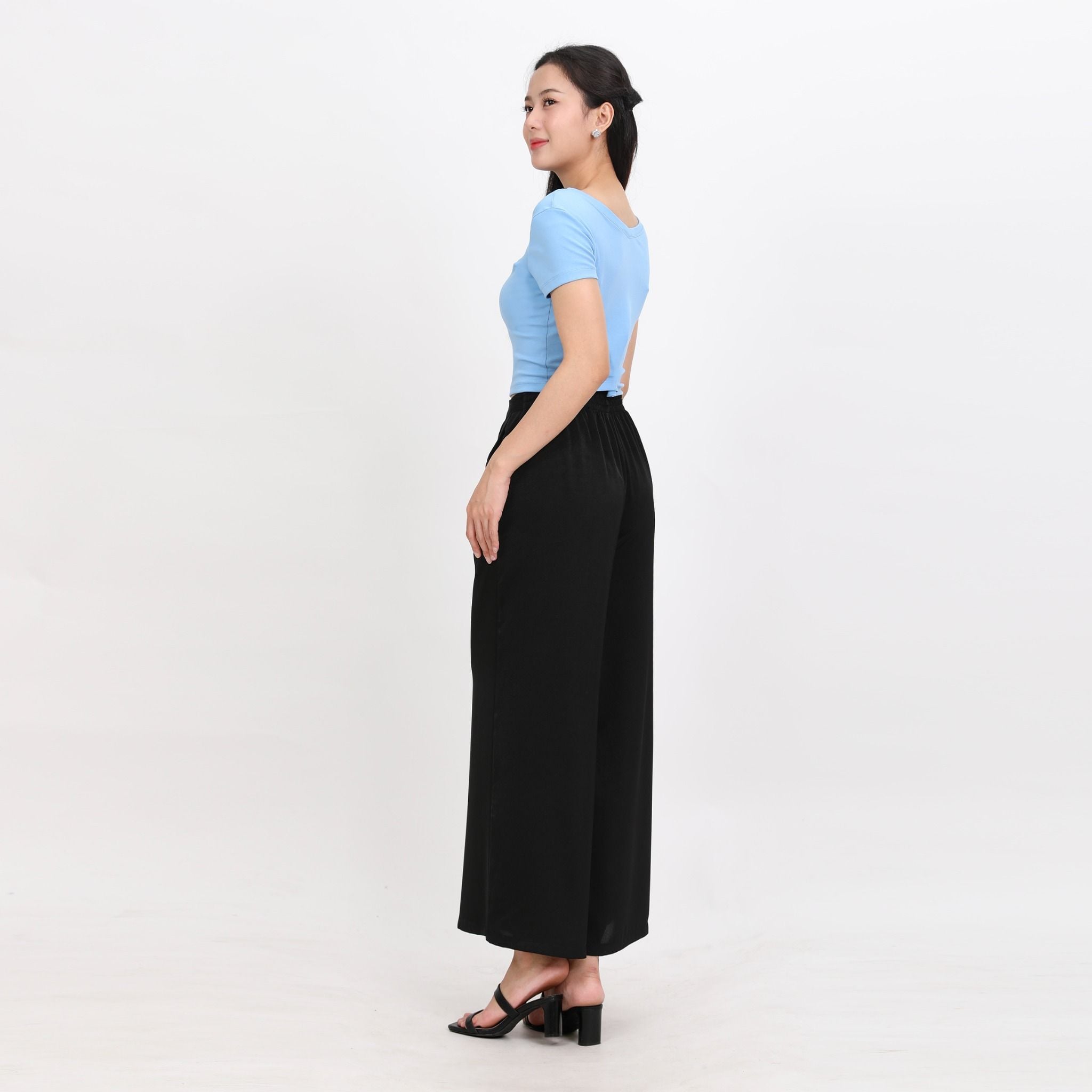 Quần dài nữ Ống Rộng Thời Trang chất lụa 588p 8524