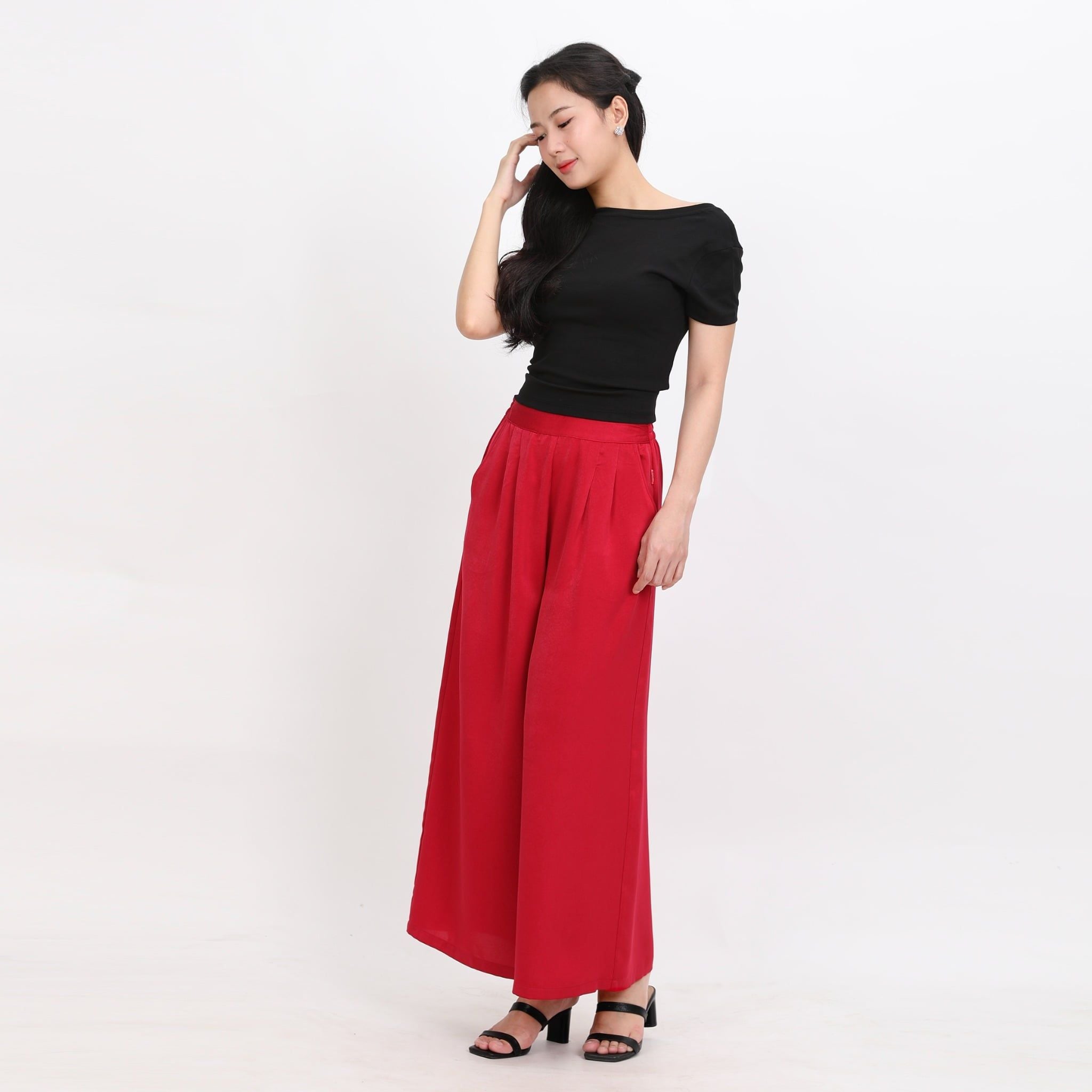 Quần dài nữ Ống Rộng Thời Trang chất lụa 588p 8524