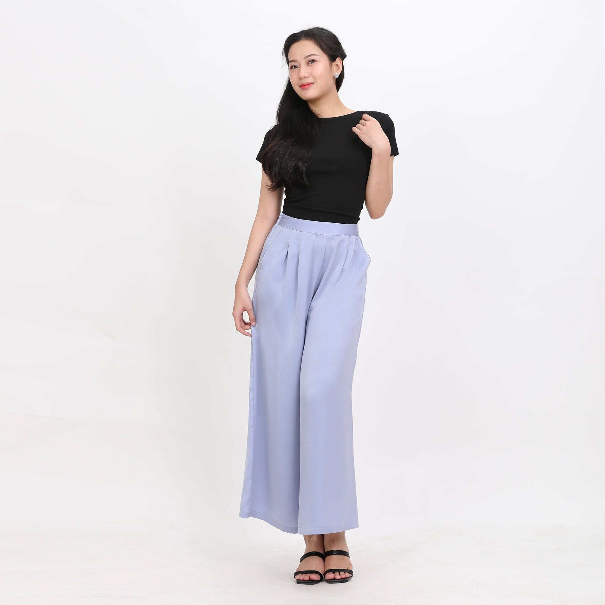 Quần dài nữ Ống Rộng Thời Trang chất lụa 588p 8524