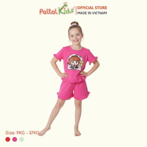BST Mùa Xuân - Bộ Đùi Tay Ngắn Cotton Mỹ Bé Gái Cao Cấp - 025 2152
