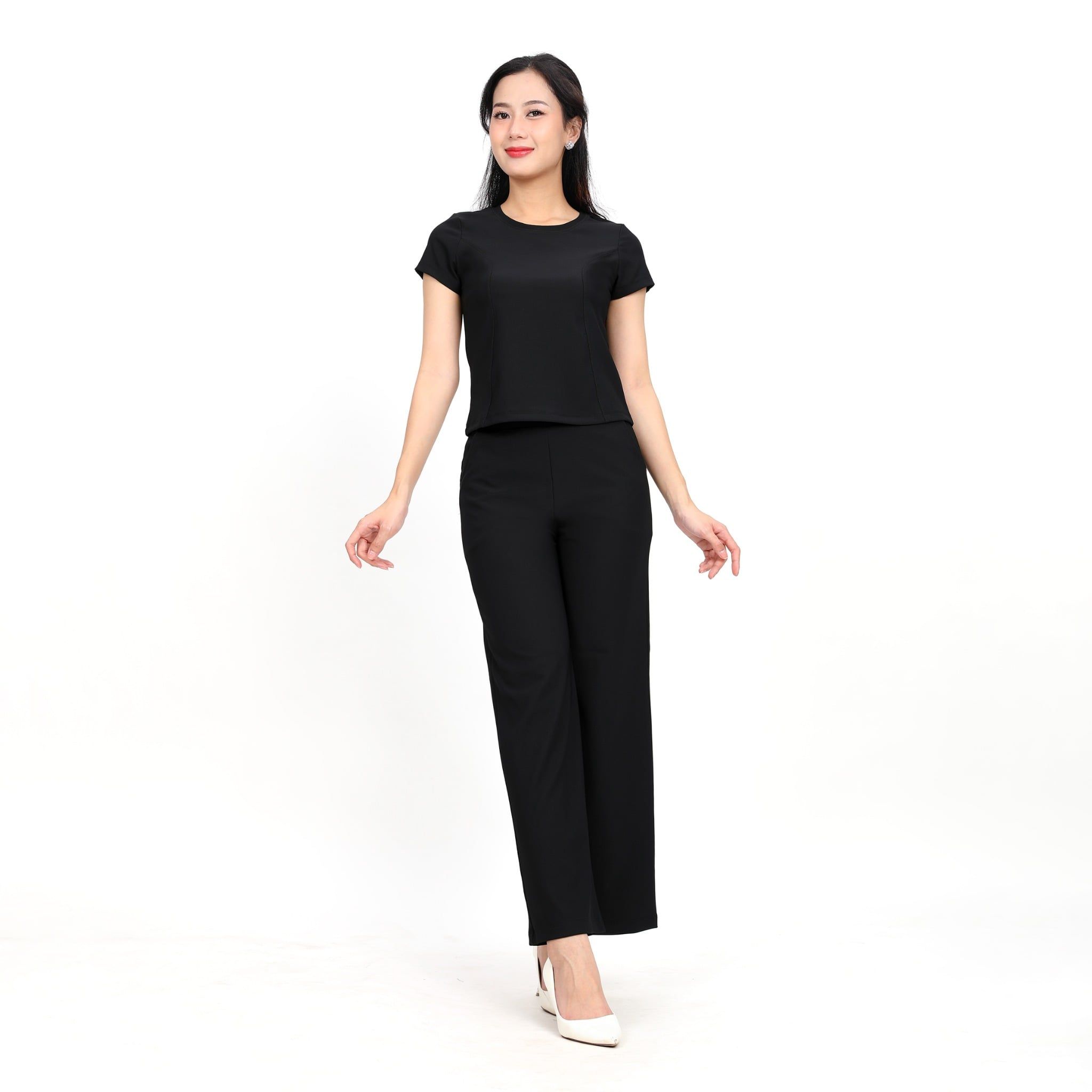 Set đồ bộ nữ kiểu quần dài tay ngắn chất rip chất cotton siêu mát 223p 3400