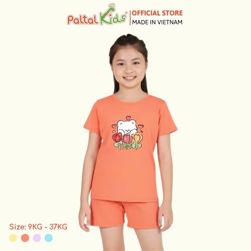 Đồ Bộ Đùi Cơ Bản Cotton Mỹ Bé Gái Cao Cấp - 025 2140 - Size 9