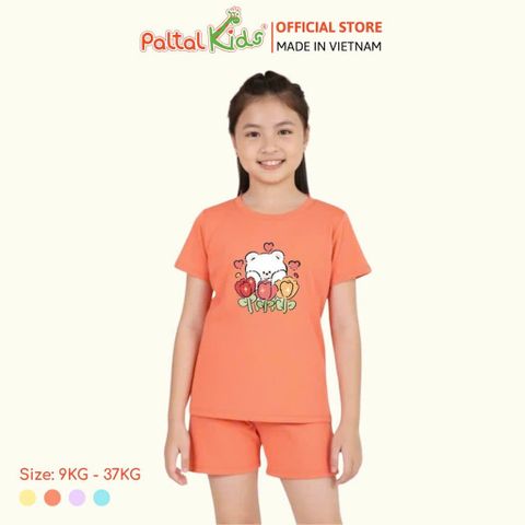 Đồ Bộ Đùi Cơ Bản Cotton Mỹ Bé Gái Cao Cấp - 025 2140 - Size 9