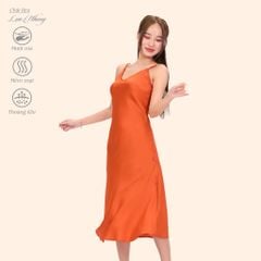 Áo ngủ, Váy ngủ dây chất liệu lụa nhung 262p 2076