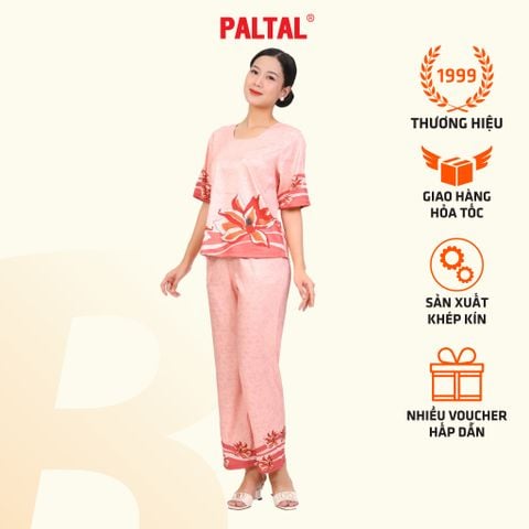 Set đồ bộ nữ kiểu quần dài tay ngắn chất lụa nhung 263p 6057