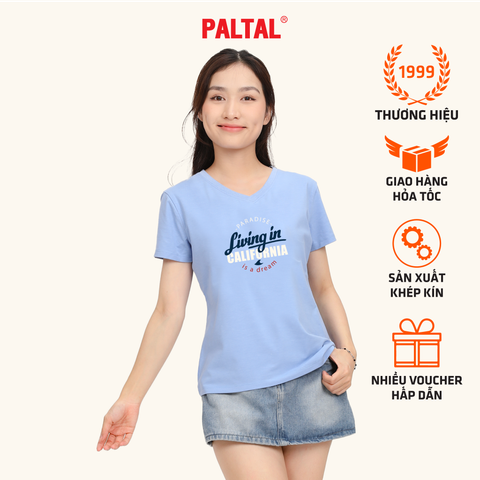 .Áo thun nữ form suông cổ tim chất cotton siêu mát 190p 0327