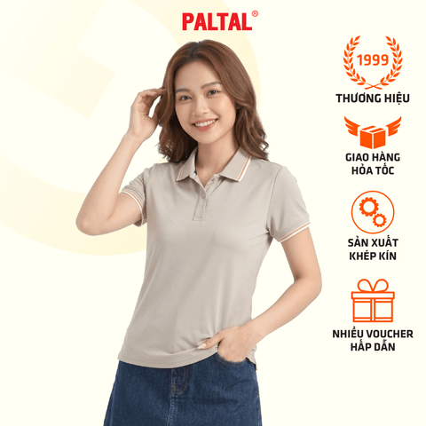 Áo thun nữ tay ngắn cổ polo form suông chất Poly co dãn 4 chiều 310p 0378