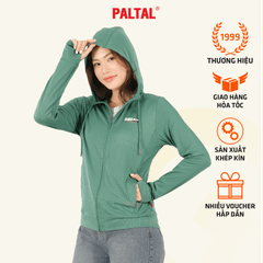 Áo khoác nữ chống nắng, chống UV có nón chất poly sọc 311p 1362