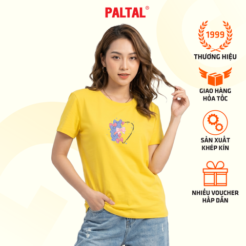 Áo thun nữ cổ tròn tay ngắn phom rộng chất cotton siêu mát 020p 0374
