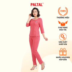 Set đồ bộ nữ kiểu quần dài tay lỡ chất cotton spandex co dãn 4 chiều mịm mát 023p 3415
