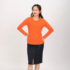 Áo thun nữ tay dài Cổ Tròn chất cotton siêu mát 020p 0263