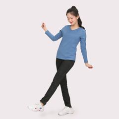 Phôi áo thun nữ tay dài Cổ Tim chất cotton siêu mát 020p 0264