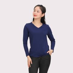 Phôi áo thun nữ tay dài Cổ Tim chất cotton siêu mát 020p 0264