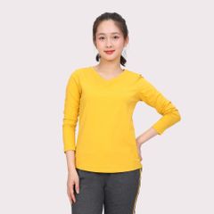 Phôi áo thun nữ tay dài Cổ Tim chất cotton siêu mát 020p 0264