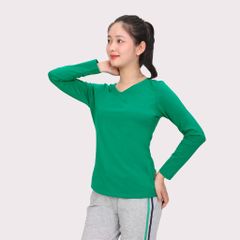 Phôi áo thun nữ tay dài Cổ Tim chất cotton siêu mát 020p 0264