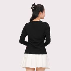 Phôi áo thun nữ tay dài Cổ Tim chất cotton siêu mát 020p 0264