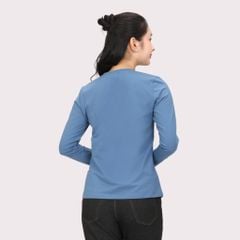 Phôi áo thun nữ tay dài Cổ Tim chất cotton siêu mát 020p 0264