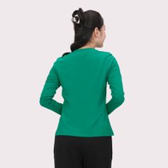 Phôi áo thun nữ tay dài Cổ Tim chất cotton siêu mát 020p 0264