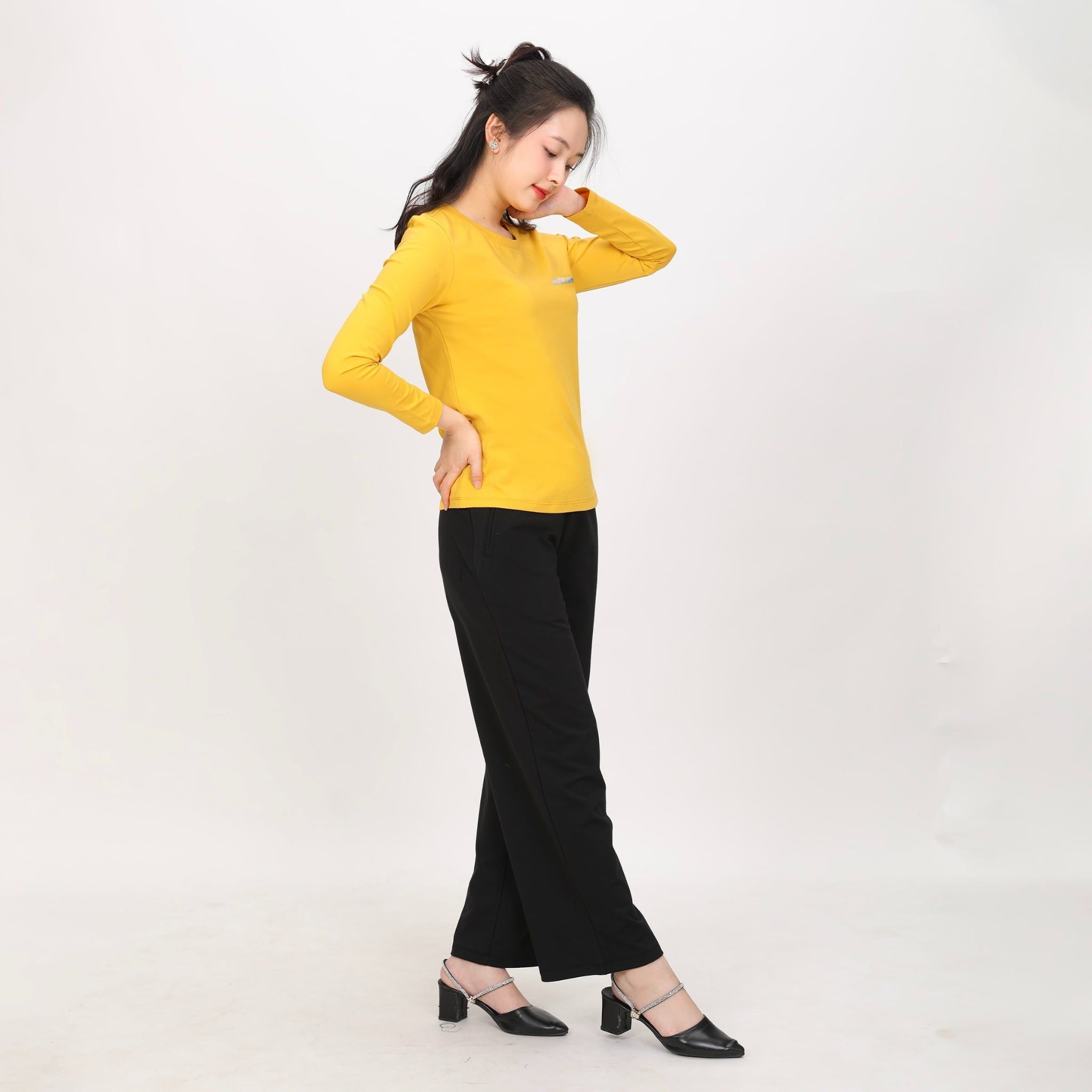 Áo thun nữ tay dài Cổ Tròn chất cotton siêu mát 020p 0270